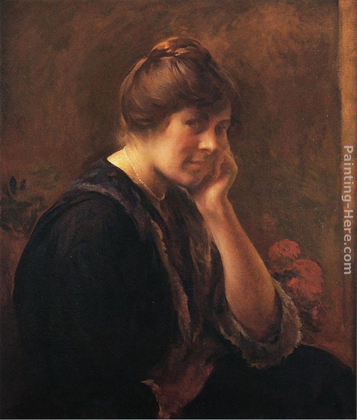 The Guitar Player painting - Joseph Rodefer de Camp The Guitar Player art painting